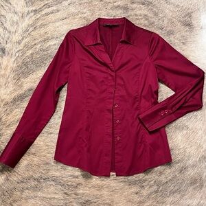 ANTONIO MELANI Burgundy Button Down Shirt